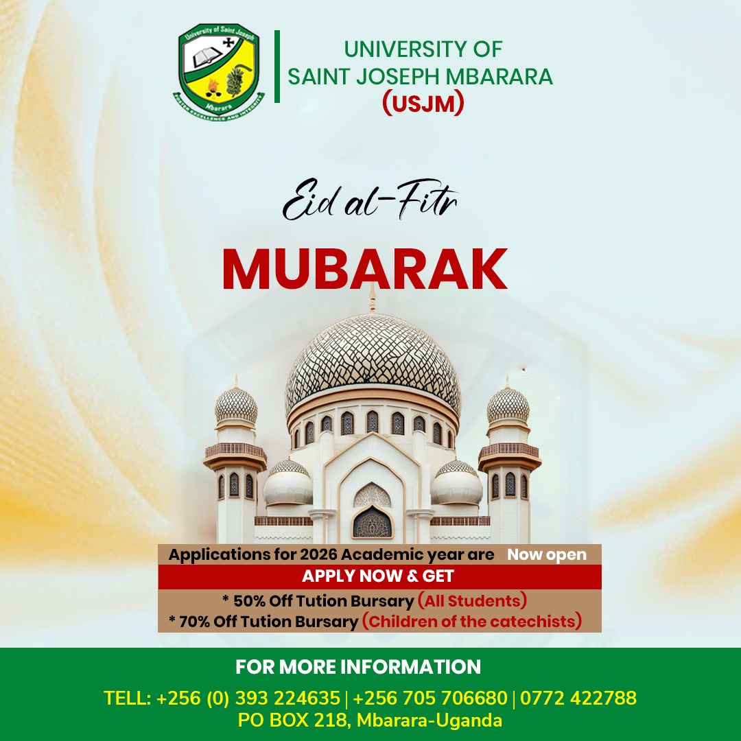 Eid al-Fitr Mubarak from University of Saint Joseph Mbarara