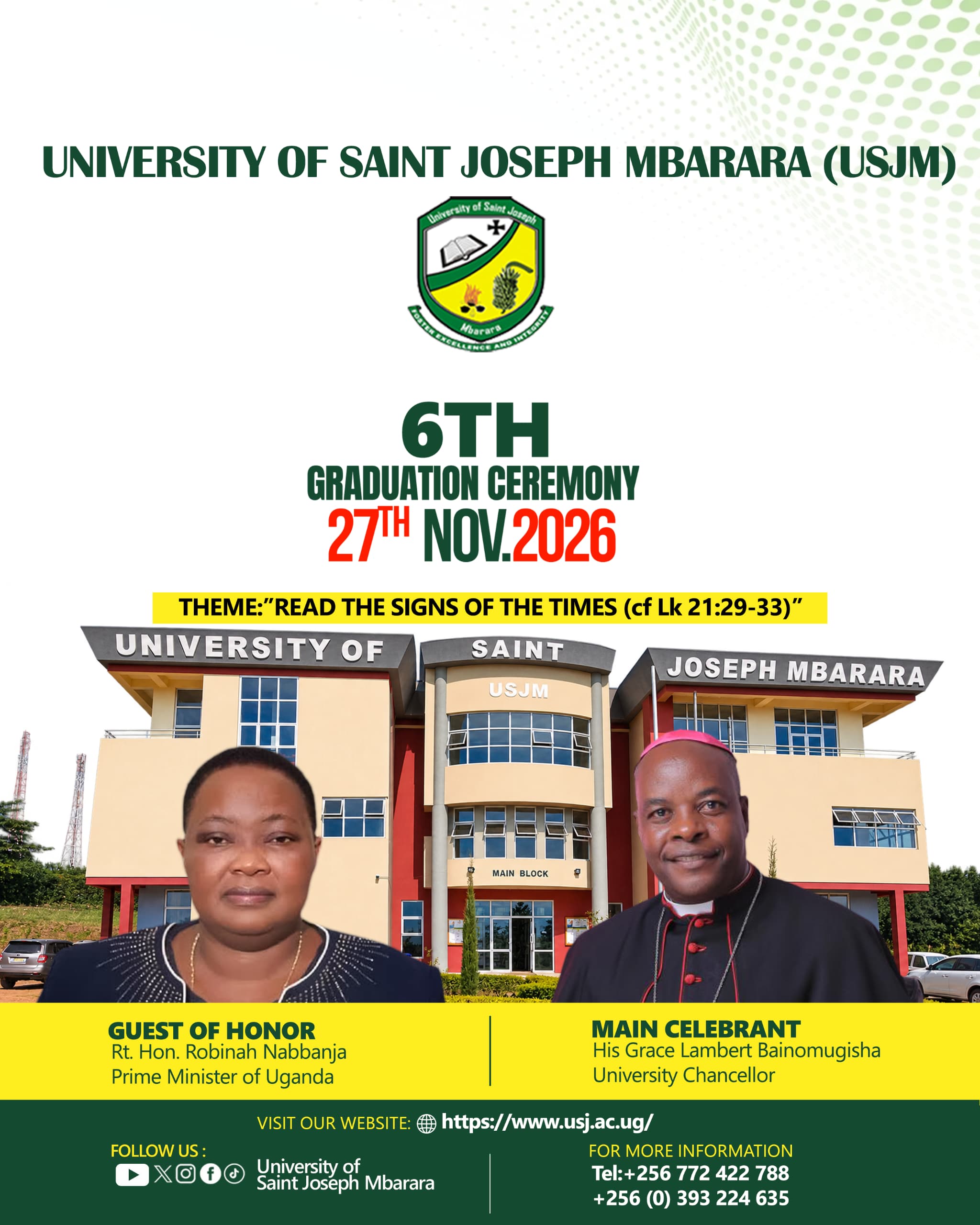 USJM Announces 6th Graduation Ceremony Scheduled for 27th November 2026